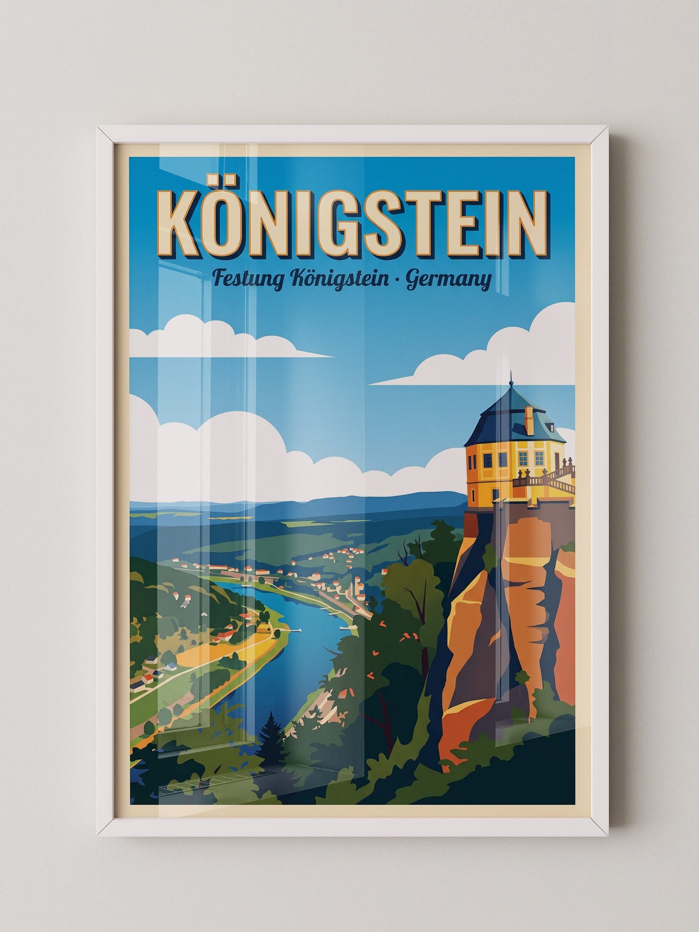 Königstein Festung Panoramablick