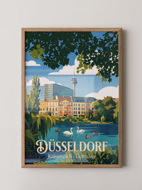 Düsseldorf Rhein-Turm Retro