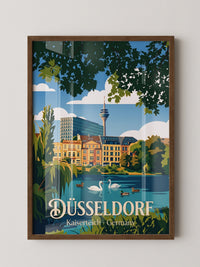 Düsseldorf Rhein-Turm Retro