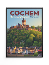 Cochem Burg nostalgische Farben