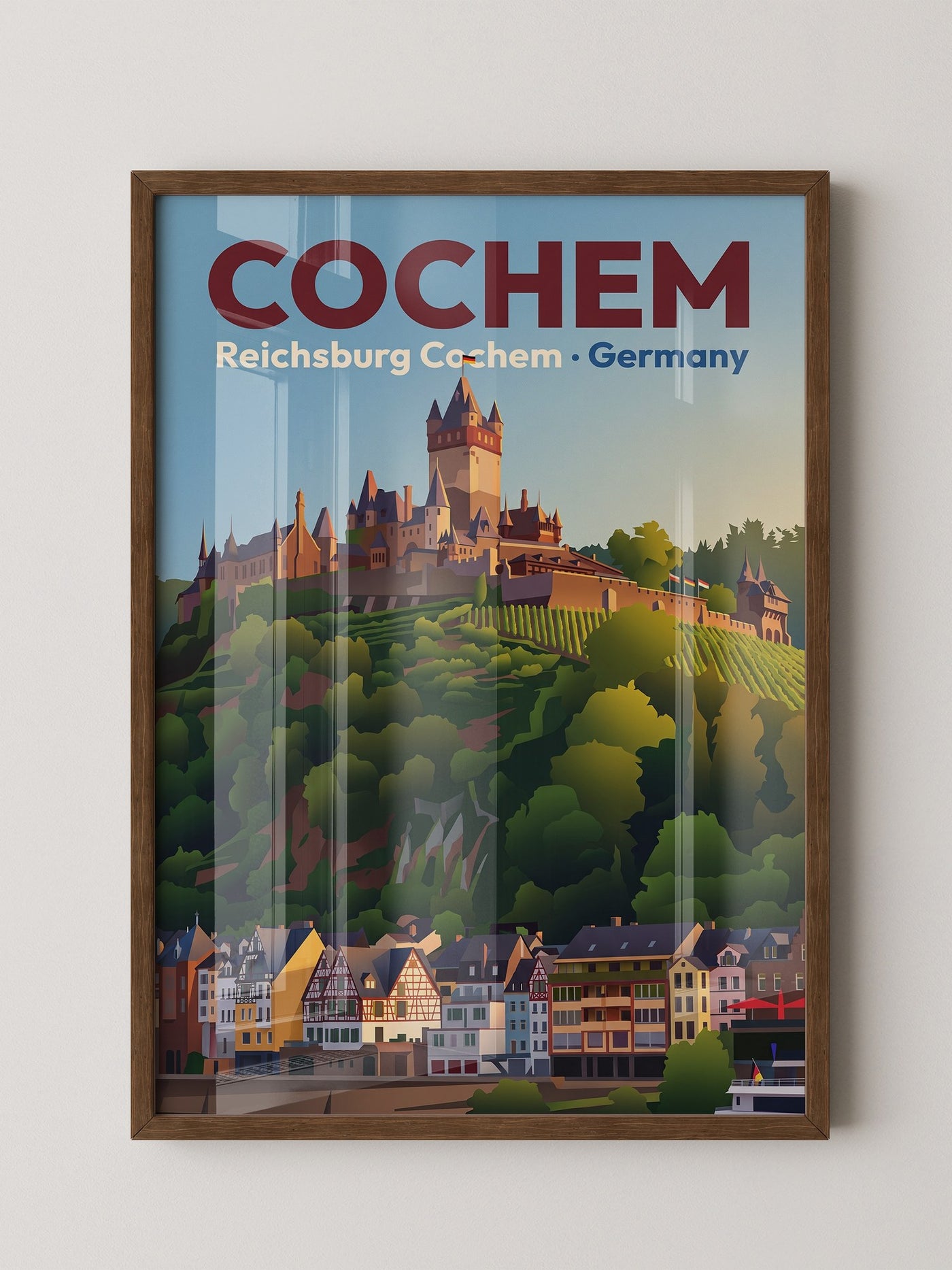 Cochem Burg nostalgische Farben