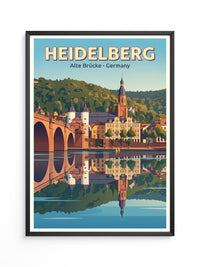 Heidelberg Brücke Spiegelung
