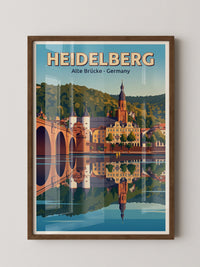 Heidelberg Brücke Spiegelung