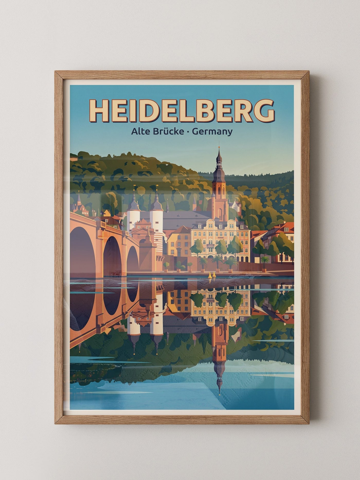 Heidelberg Brücke Spiegelung