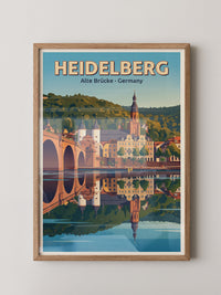 Heidelberg Brücke Spiegelung