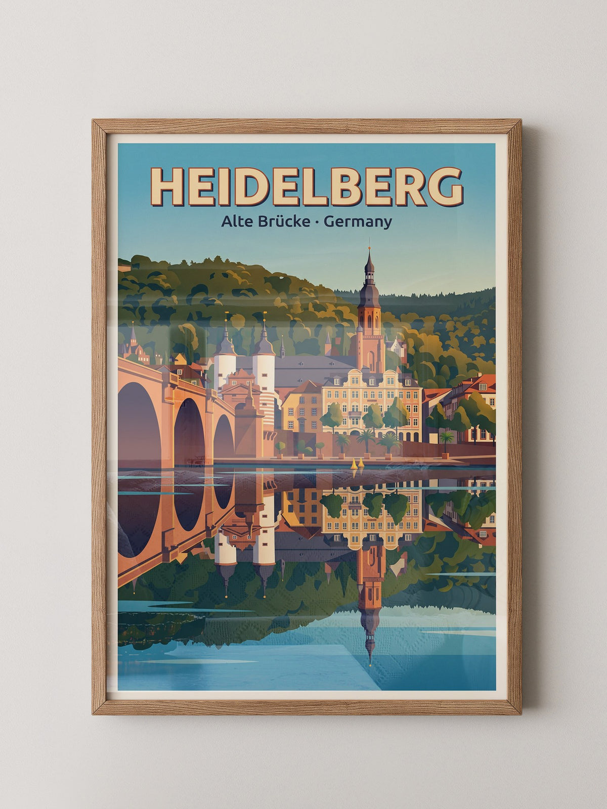 Heidelberg Brücke Spiegelung