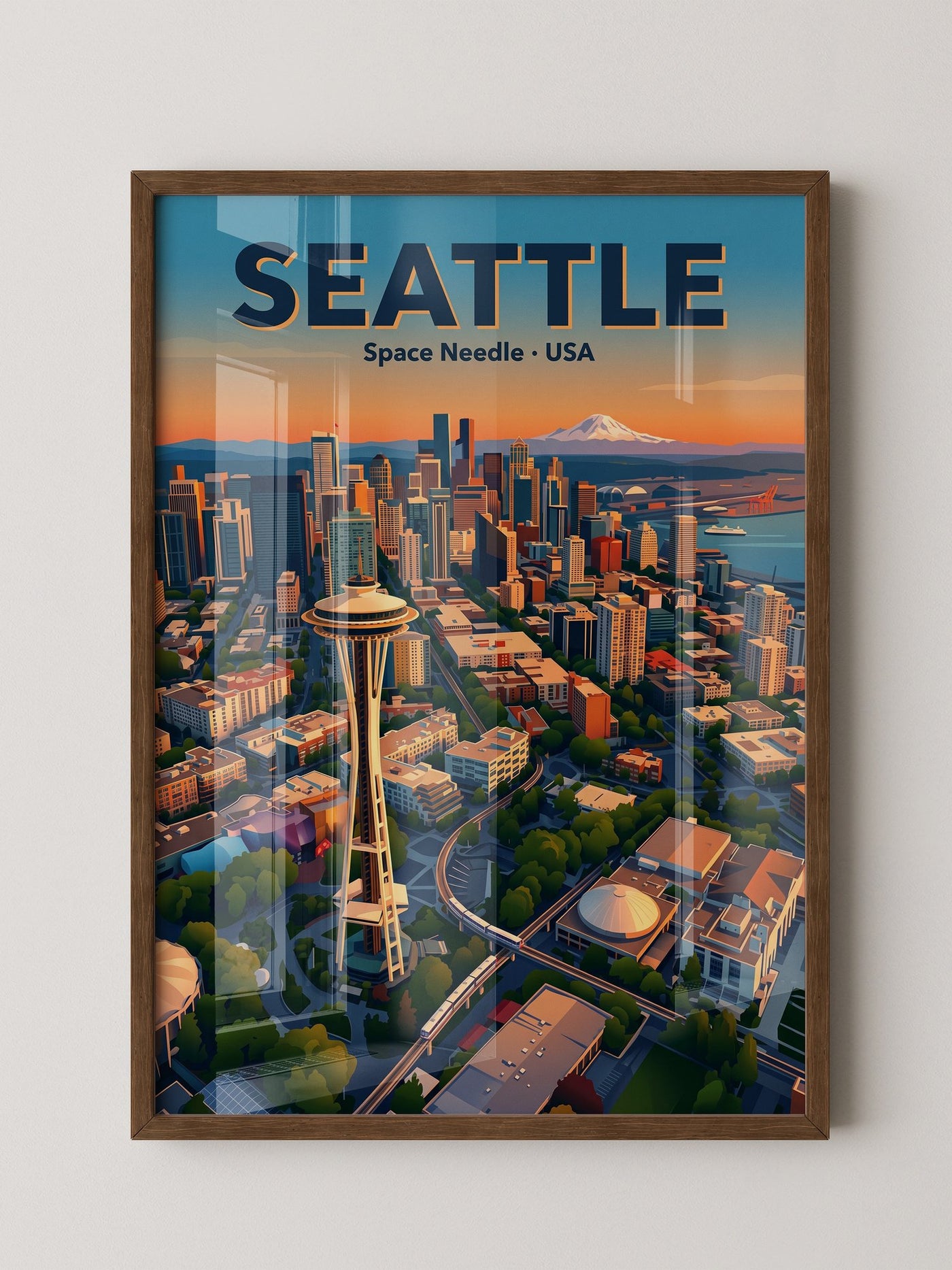 Space Needle Seattle Sonnenuntergang