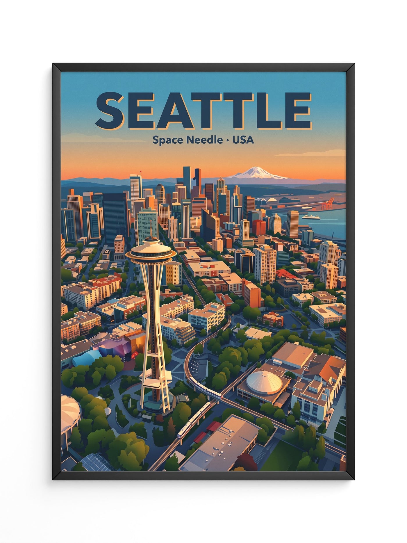 Space Needle Seattle Sonnenuntergang