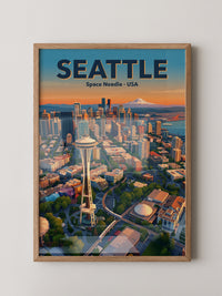 Space Needle Seattle Sonnenuntergang