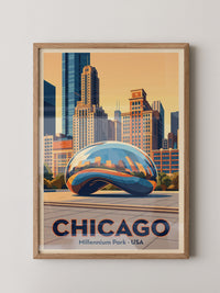 Millennium Park Chicago Retro