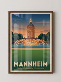 Mannheim Wasserturm Retro