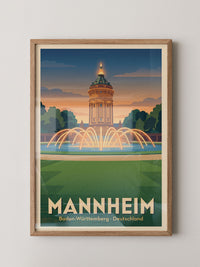 Mannheim Wasserturm Retro