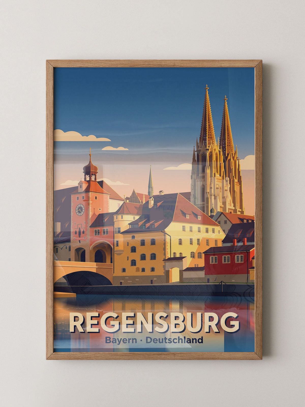 Regensburg Altstadt Illustration