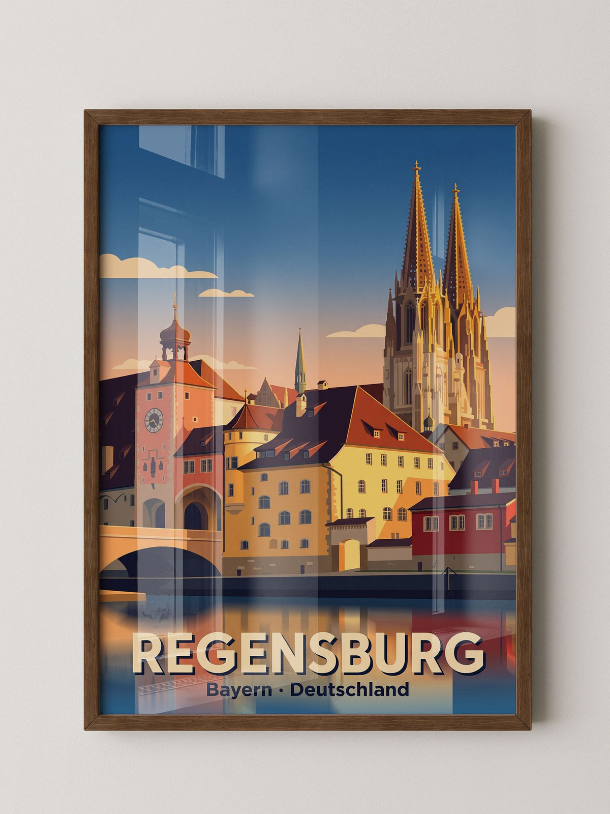 Regensburg Altstadt Illustration
