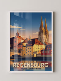 Regensburg Altstadt Illustration