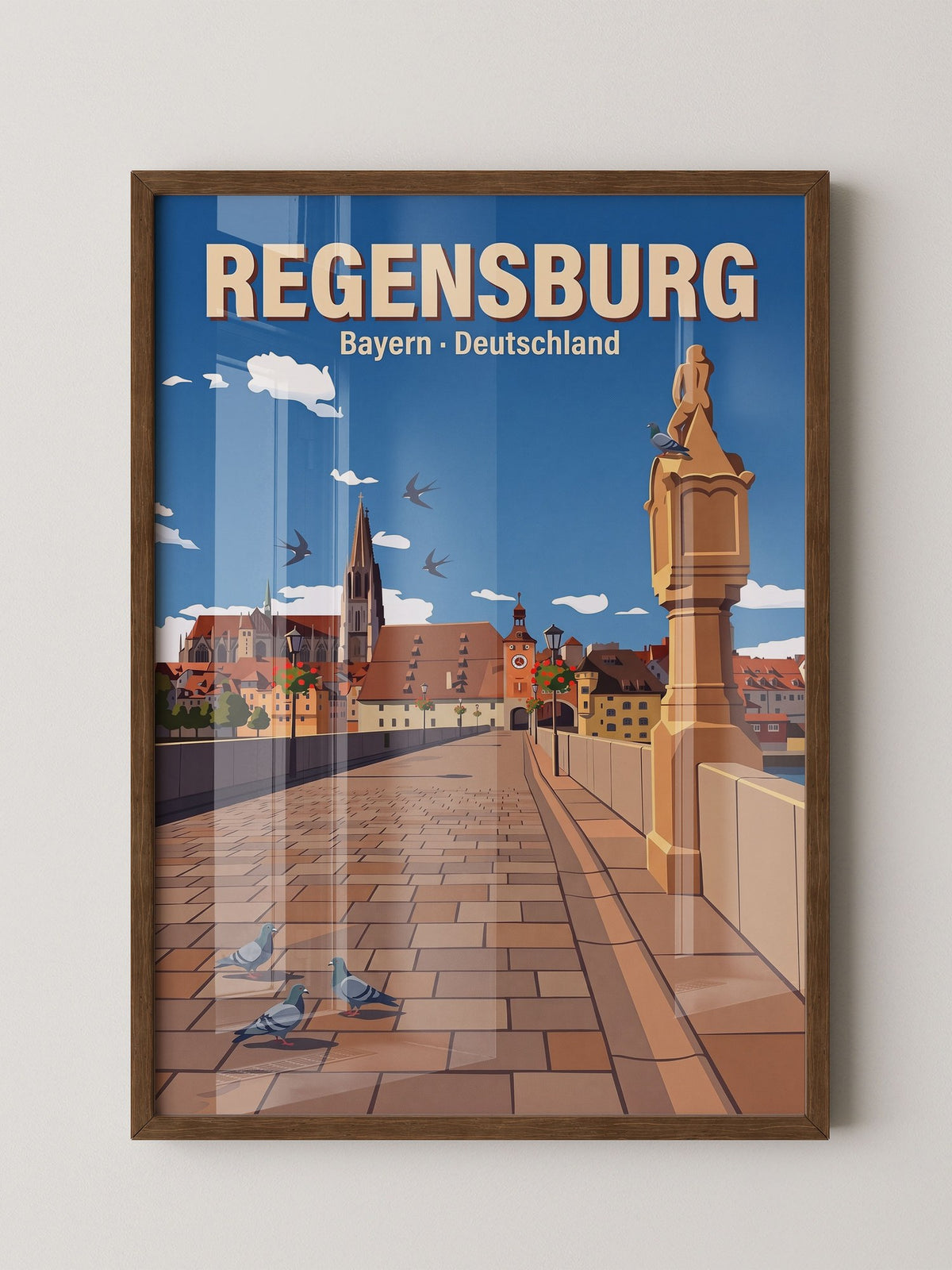 Regensburg Brücke Illustration