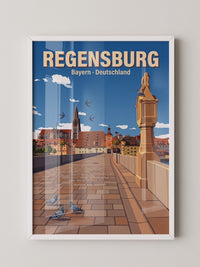 Regensburg Brücke Illustration