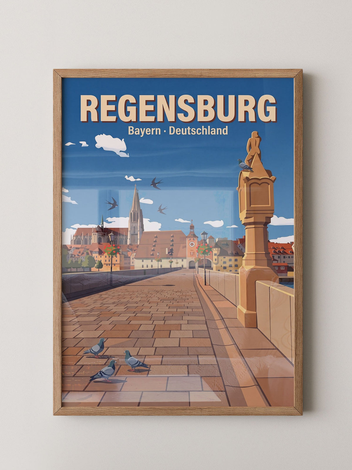 Regensburg Brücke Illustration