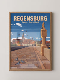 Regensburg Brücke Illustration