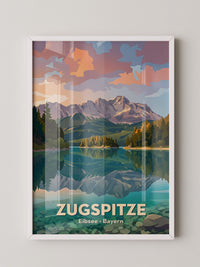 Zugspitze Bergsee Illustration