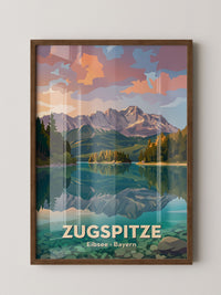 Zugspitze Bergsee Illustration