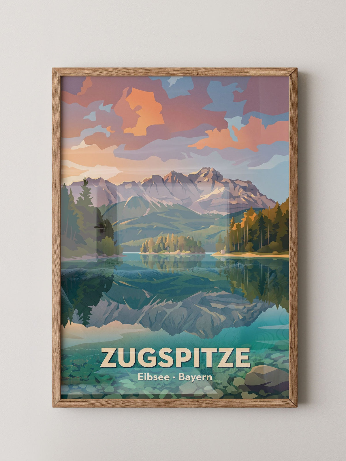 Zugspitze Bergsee Illustration