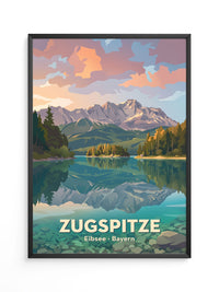 Zugspitze Bergsee Illustration