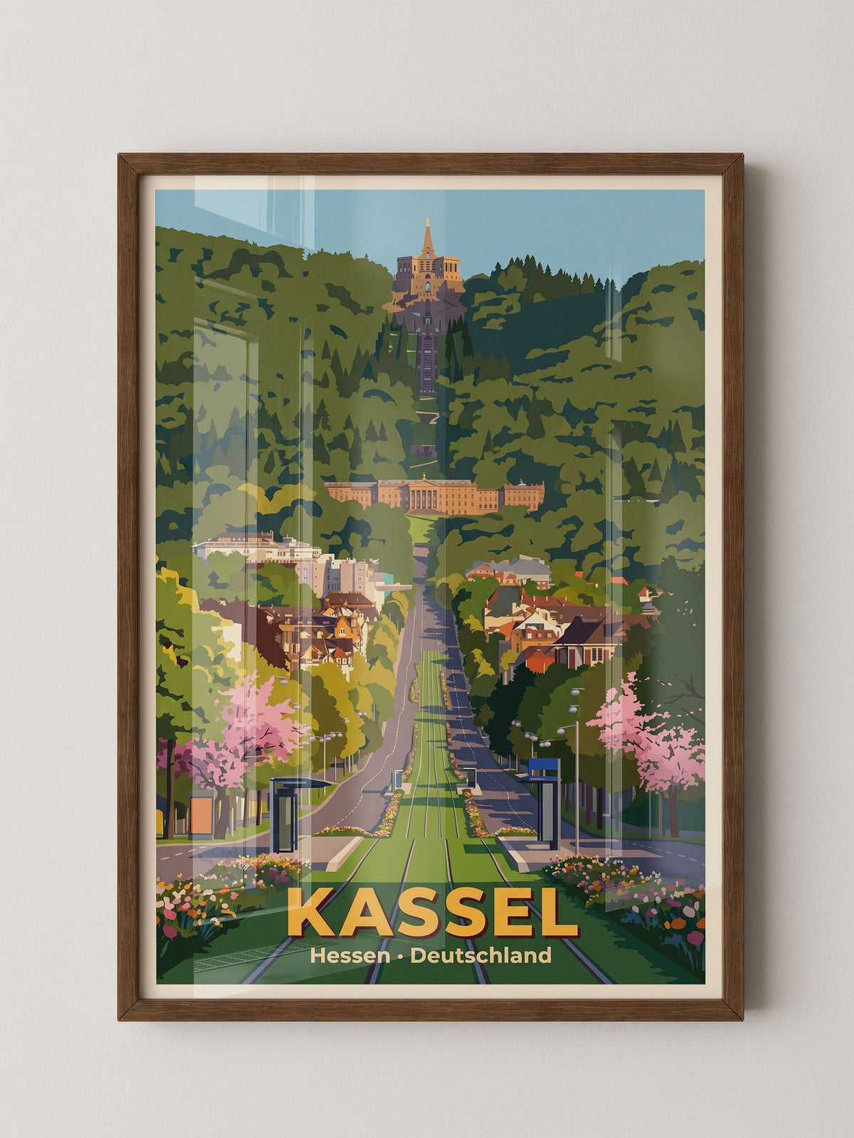 Kassel Schloss Bergpark Illustration