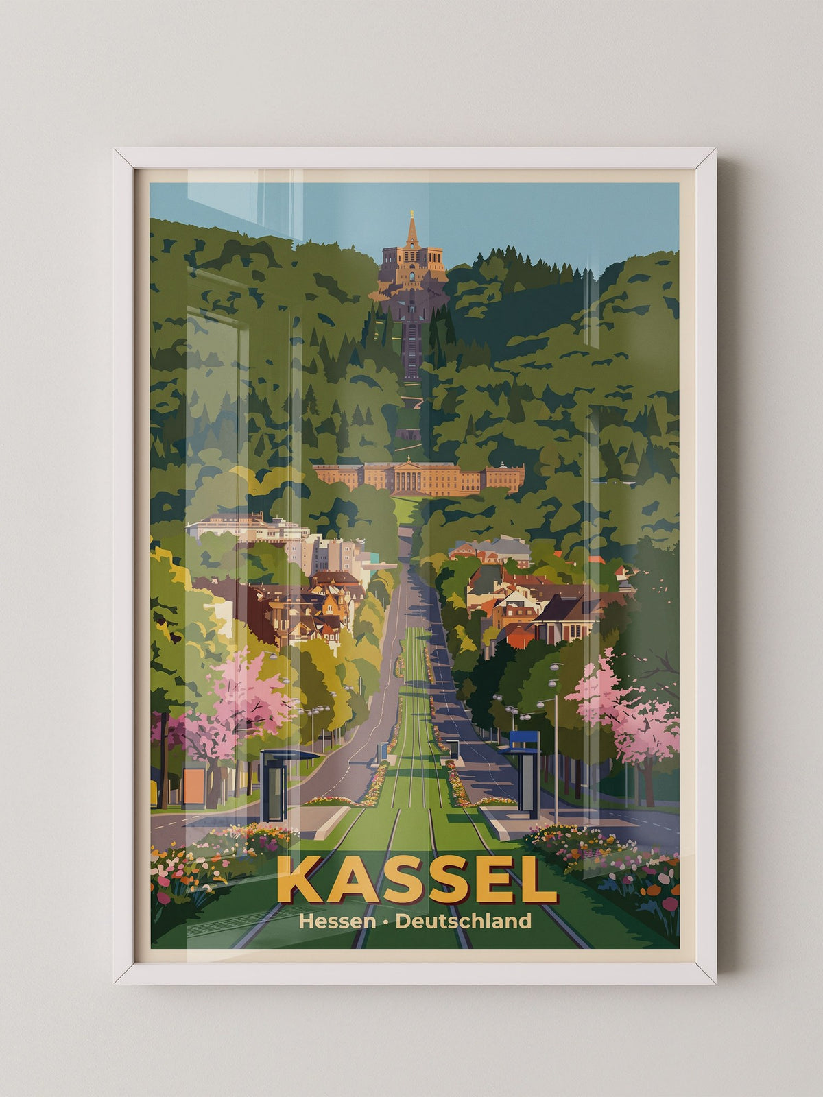 Kassel Schloss Bergpark Illustration