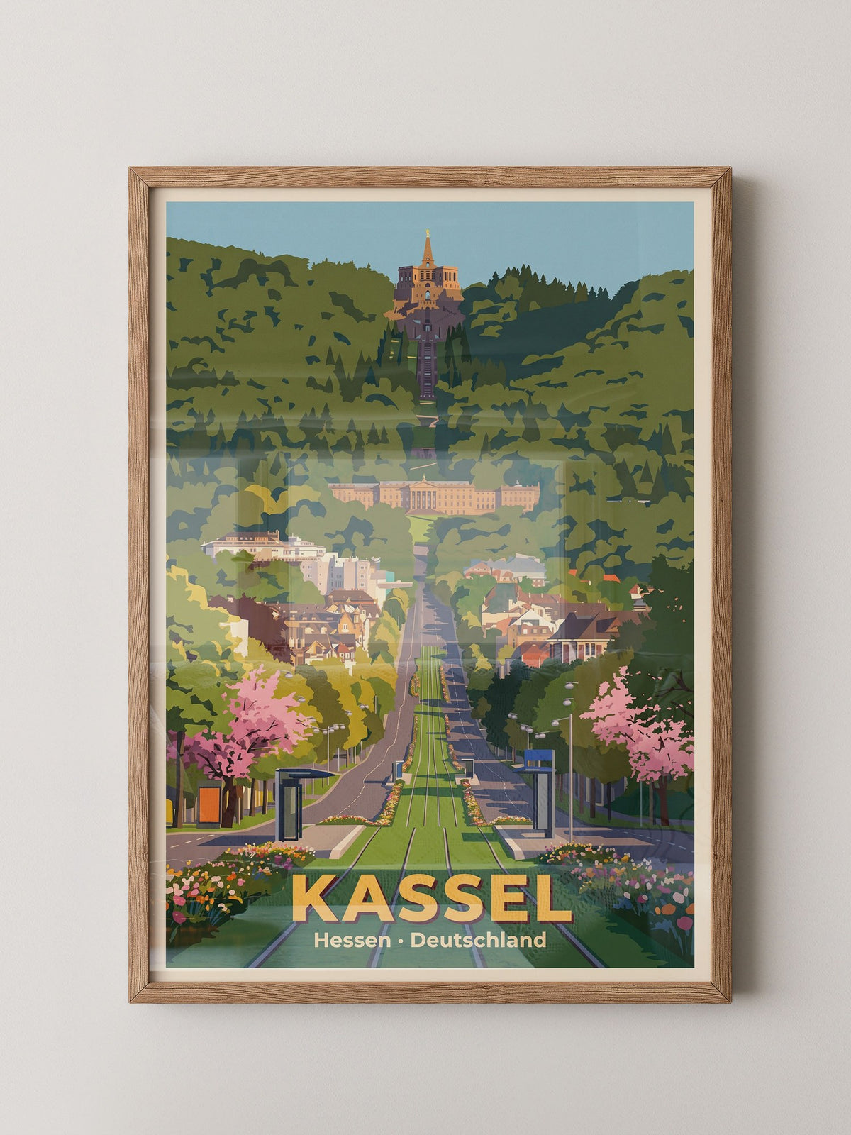 Kassel Schloss Bergpark Illustration
