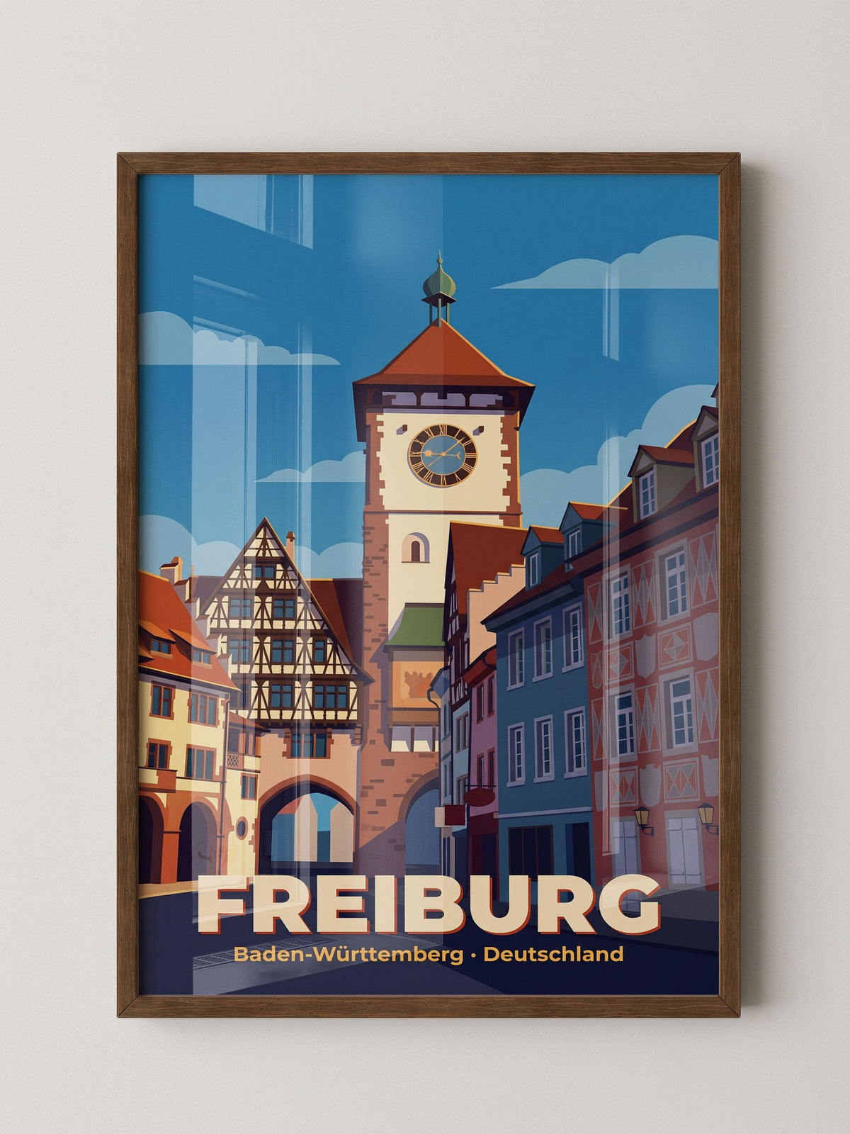 Freiburg Uhrturm Altstadt