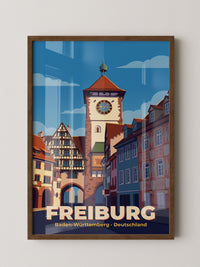 Freiburg Uhrturm Altstadt