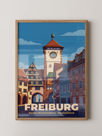 Freiburg Uhrturm Altstadt