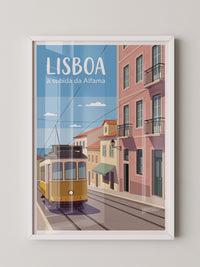 Lissabon Straßenbahn Blau