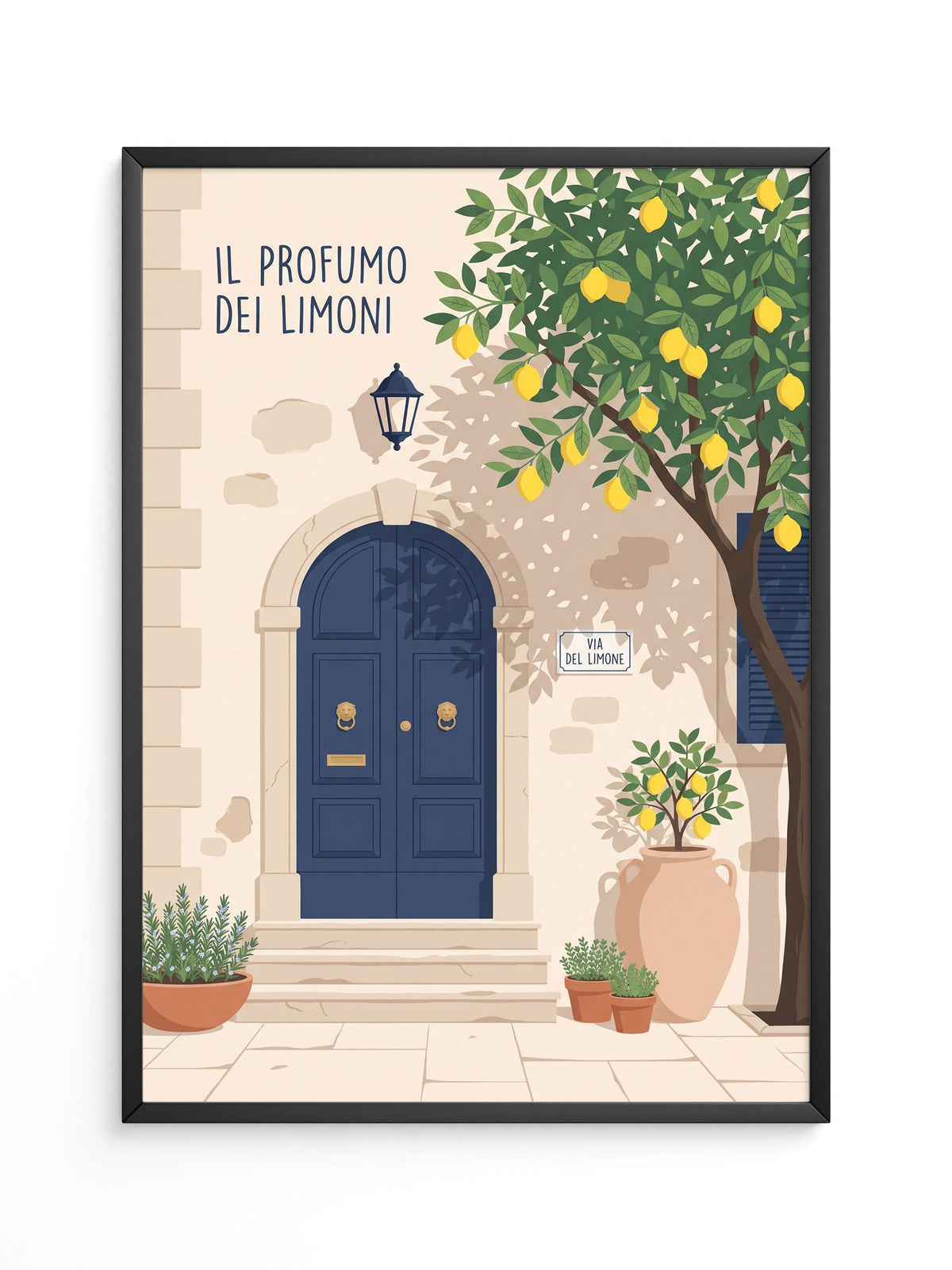 Limonen Haustür Illustration