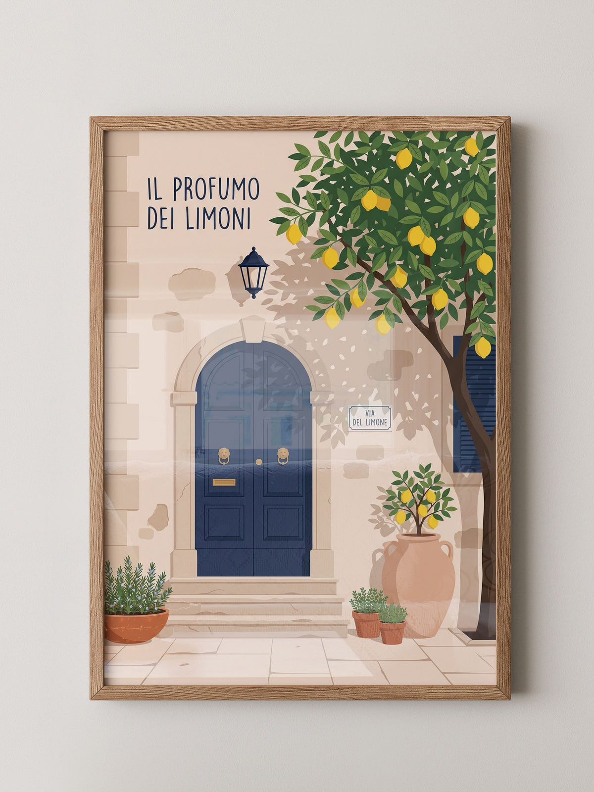 Limonen Haustür Illustration