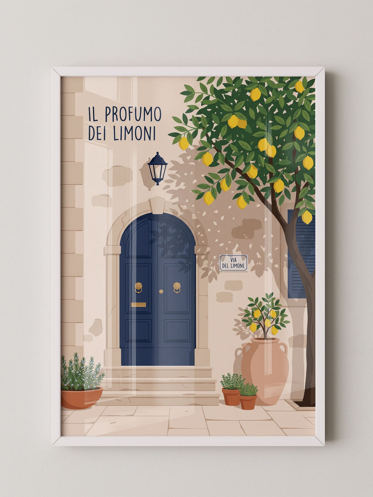 Limonen Haustür Illustration