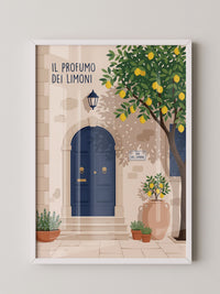 Limonen Haustür Illustration