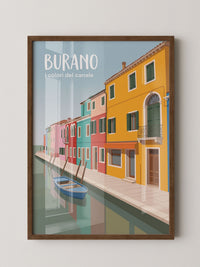 Burano Kanal Häuser bunt