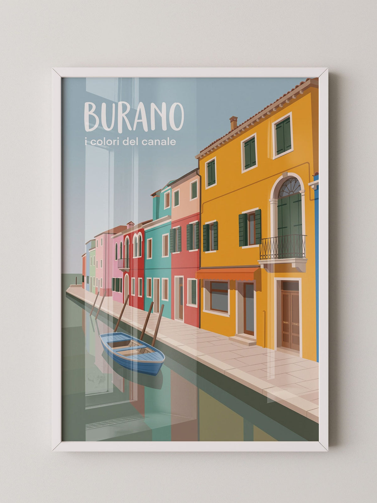 Burano Kanal Häuser bunt