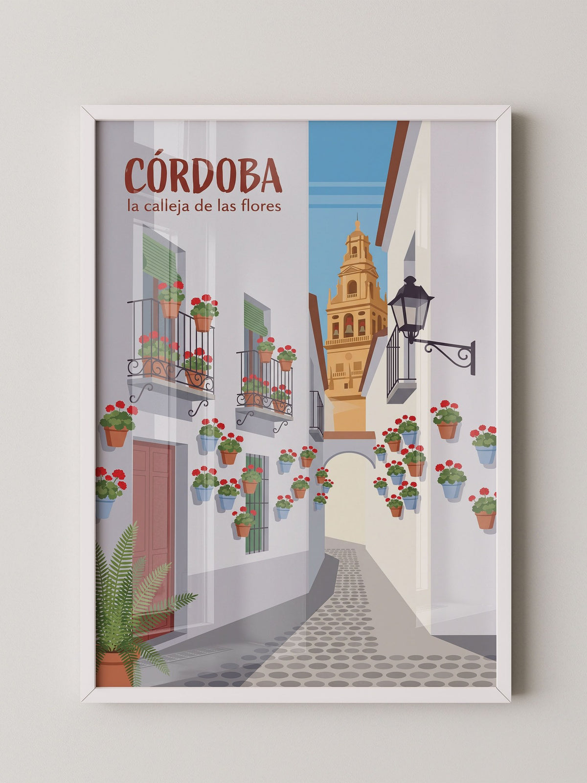 Córdoba Blumenstraße Illustration