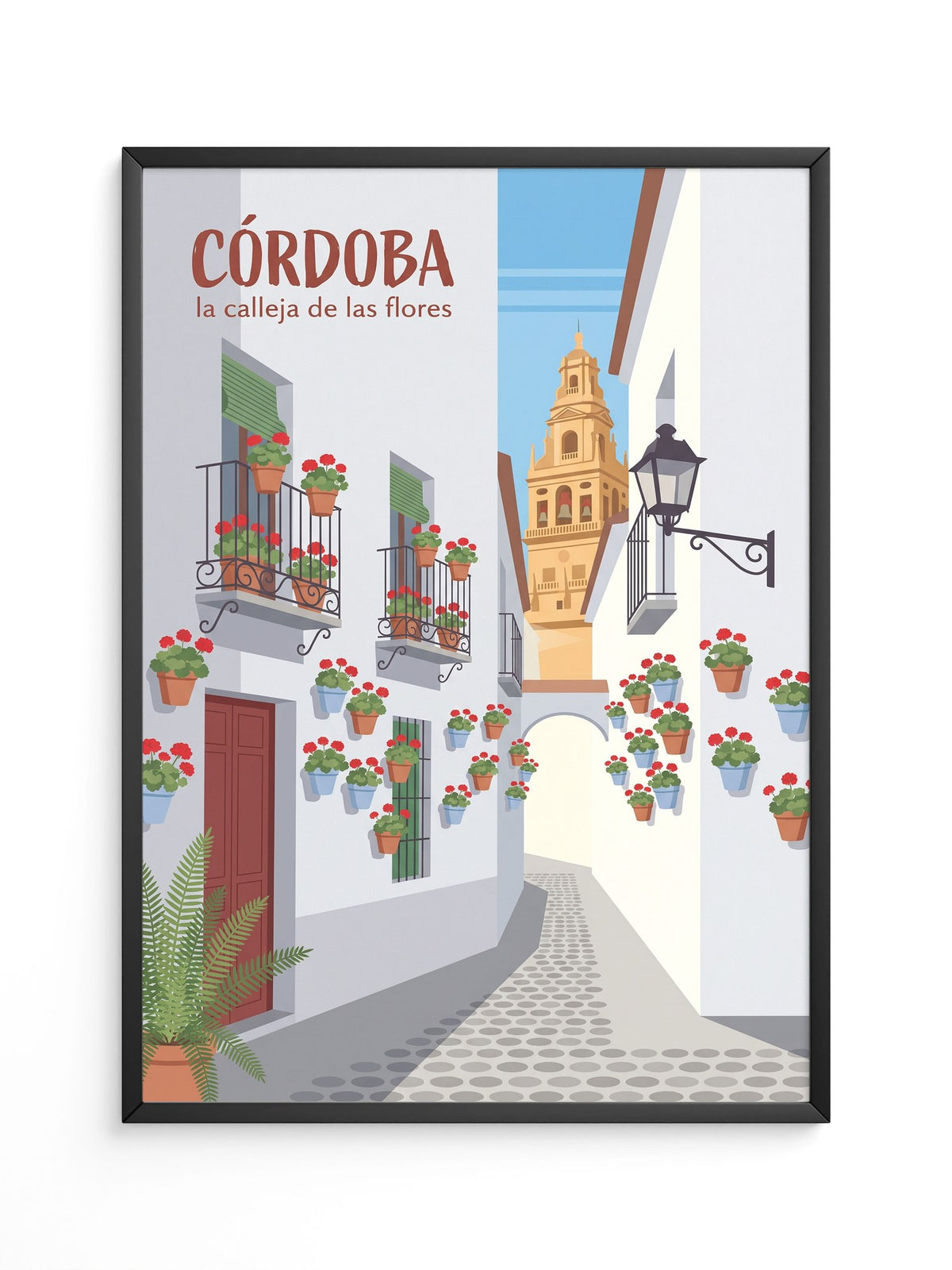 Córdoba Blumenstraße Illustration