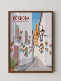 Córdoba Blumenstraße Illustration
