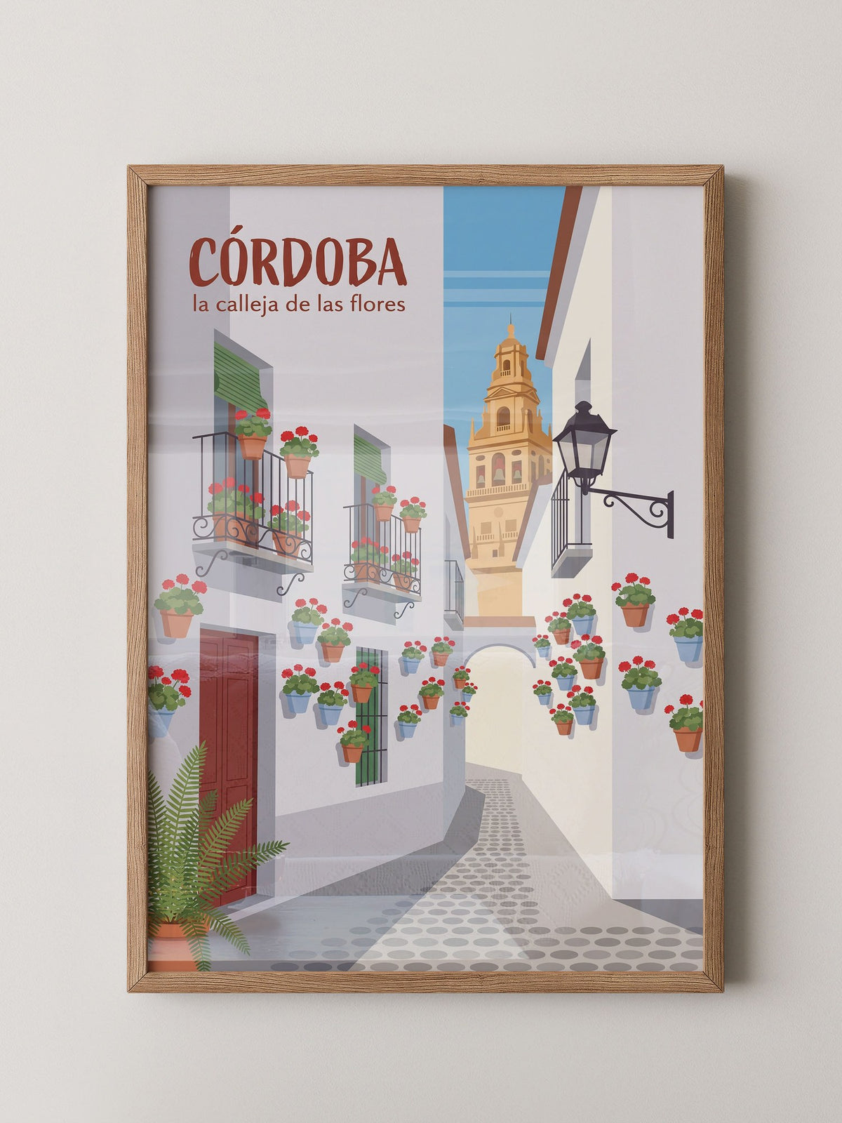 Córdoba Blumenstraße Illustration