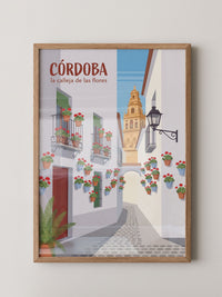 Córdoba Blumenstraße Illustration