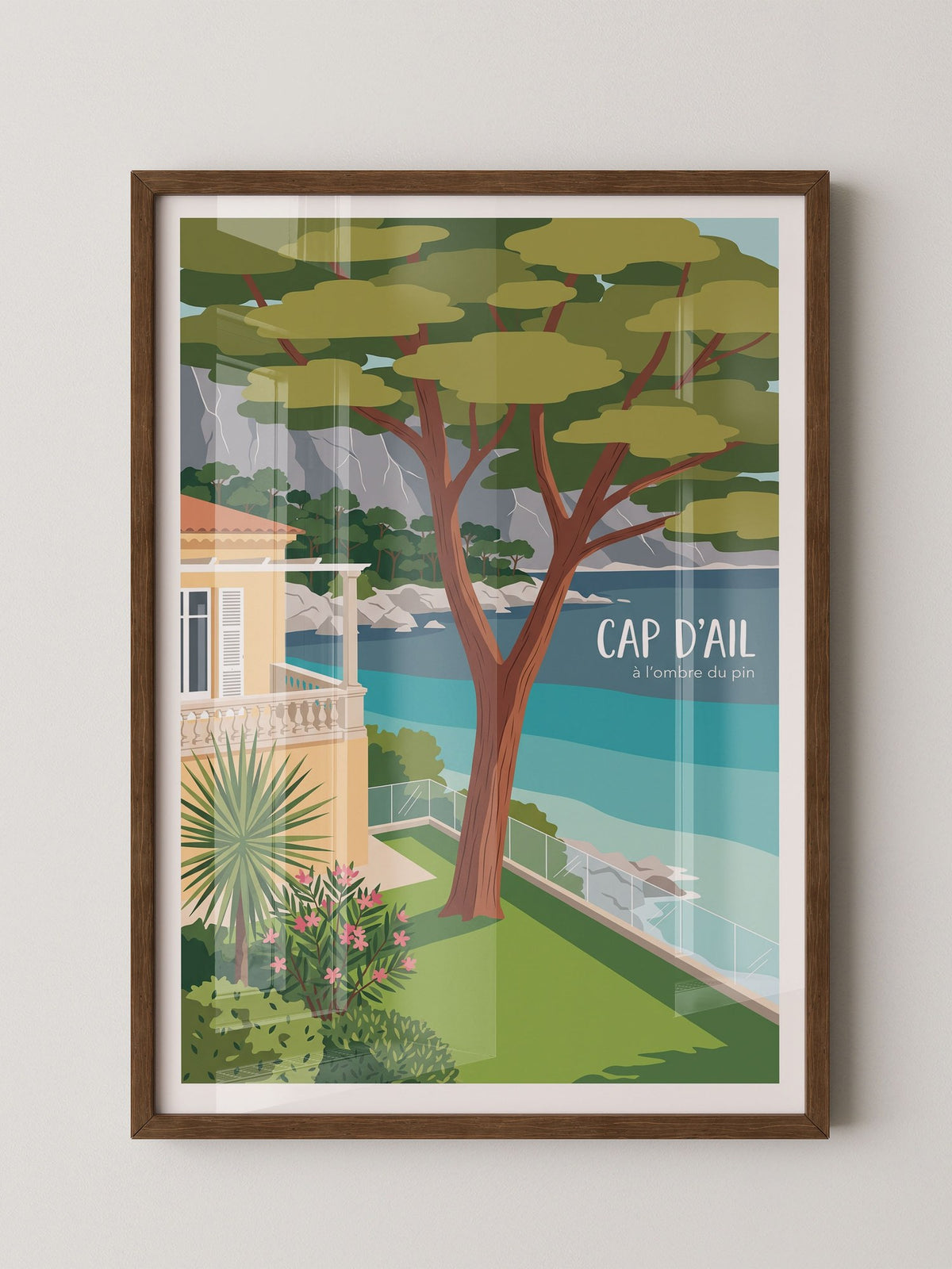 Cap d'Ail Pinienbaum Küste