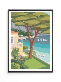 Cap d'Ail Pinienbaum Küste
