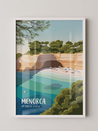 Menorca Strandbucht Illustration