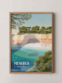 Menorca Strandbucht Illustration