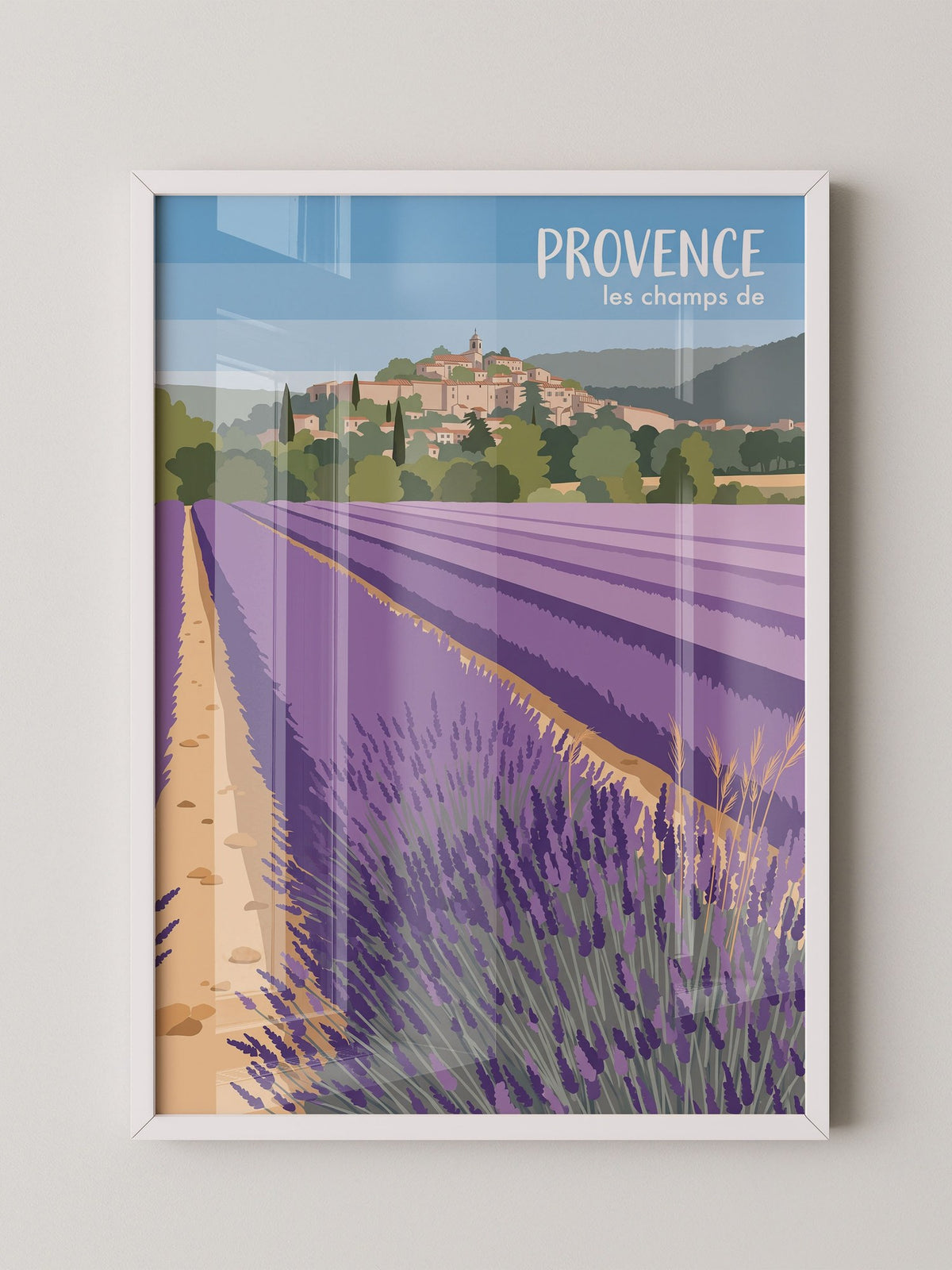 Provence Lavendelfeld Illustration
